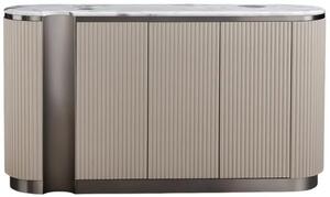 LivinHill Komoda Stilig ST917C 158 cm mramor/béžová/nikl