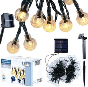 Vilde LED záhradná girlanda Záhradné svetlá Solárne lampy LED záhradná reťaz 10 m 100 ks