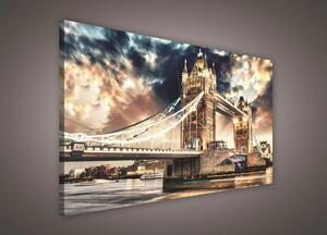 Obraz na plátne, rozmer 100 x 75 cm, Tower Bridge, IMPOL TRADE PP283O1