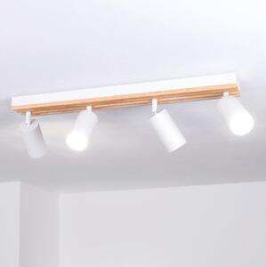 Brilagi - Bodové svietidlo SELE WOOD ACOUSTIC 4xGU10/30W/230V biela/drevo