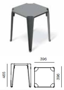 Prosperplast Záhradný odkladací stolík LOTTIES 39,6x39,6x46,5 cm svetlosivý