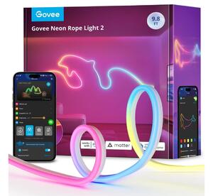 Govee - Neon 2 MATTER ohybný LED pás 3m RGBIC Wi-Fi