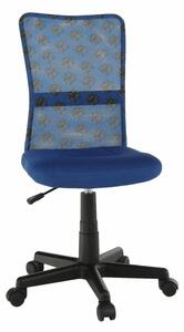 Tempo Kondela Otočná stolička, modrá/vzor/čierna, GOFY