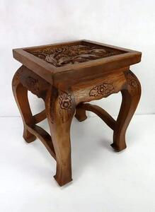 Odkladací stolík JÁVA, exotické drevo - M