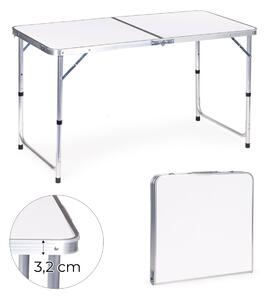 MultiGarden Skládací turistický stůl Veloca 120x60 cm bílý