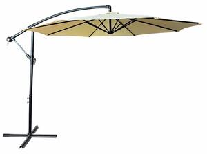 Ak furniture Záhradný slnečník ASTER s bočnou nohou 300 cm béžový