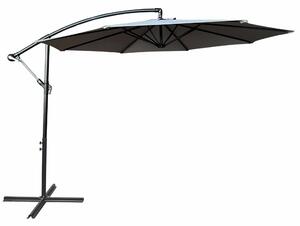 Ak furniture Záhradný slnečník ASTER s bočnou nohou 300 cm svetlosivý