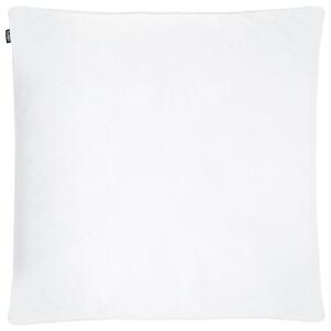 Vankúš biely kačacie perie a páperie 80 x 80 cm bavlnený poťah stredne mäkký