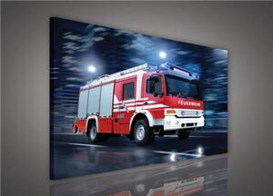 Obraz na plátne, rozmer 100 x 75 cm, hasiči, IMPOL TRADE 108O1
