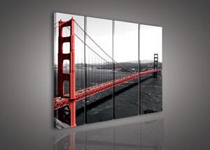 Obraz na plátne, rozmer 120 x 100 cm, Golden Gate Bridge, IMPOL TRADE 103S8