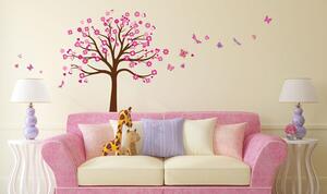 Samolepky na stenu, rozmer 50 x 70 cm, strom ružový WS090, IMPOL TRADE