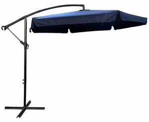 Ak furniture Záhradný slnečník CYNIA s bočnou nohou 300 cm tmavomodrý