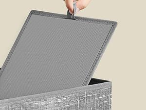 SONGMICS Botník se sedákem Vasagle Lopy 87 cm bílý/šedý