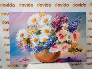 Obraz olejomaľba letných kvetov - 60x40