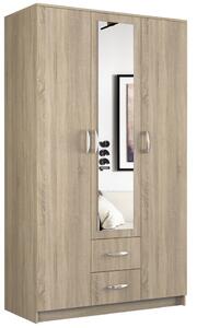 TP Living Skriňa ROMANA so zrkadlom 120 cm dub sonoma