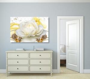 Obraz luxusná ruža s abstrakciou - 60x40