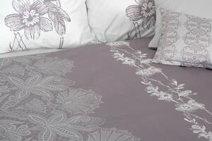 Glamonde luxusné obliečky Maura s kvetinami v šedobielej kombinácii. Novinka našej ponuky! 140×220 cm