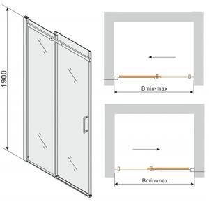 Sprchové dvere MEXEN OMEGA 110 cm