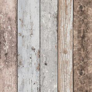 Vliesové tapety, drevo modro-hnedé, Wood´n Stone 855039, A.S. Création, rozmer 10,05 m x 0,53 m