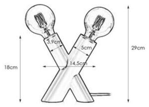 Markslöjd 108053 - Stolná lampa SIMUL 1xE27/40W + 1xE14/40W/230V zlatá