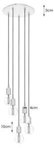 Markslöjd 108100 - Luster na lanku BRONX 5xE27/60W/230V bronzová