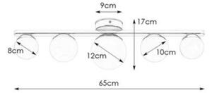 Markslöjd 108066 - Kúpeľňové stropné svietidlo PURO 5xG9/20W/230V IP44