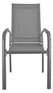 LIVARNO home Hliníková stolička Houston, čierna/antracitová (100371110)