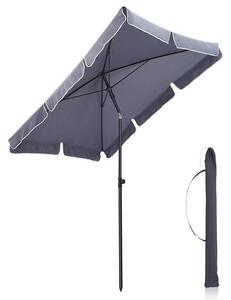 SONGMICS Záhradný slnečník Royal 200x125 cm sivý