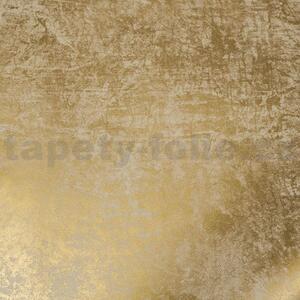 Vliesové tapety, jednofarebná zlatá, La Veneziana 53137, Marburg, rozmer 10,05 m x 0,53 m