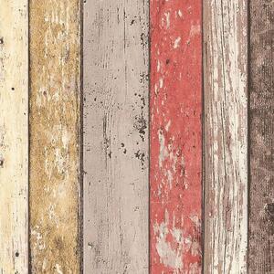 Vliesové tapety, drevené dosky farebné, Wood´n Stone 895127, A.S. Création, rozmer 10,05 m x 0,53 m
