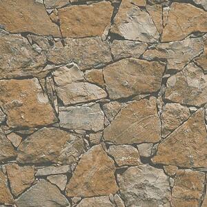 Vliesové tapety, kameň hnedý, Wood´n Stone 958631, A.S. Création, rozmer 10,05 m x 0,53 m
