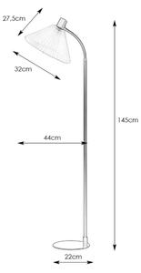 Markslöjd 108569 - Stojacia lampa MIRA 1xE27/40W/230V zlatá