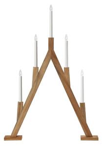 Markslöjd 706161 - Vianočný svietnik BJURFORS 5xE10/3W/230V hnedá