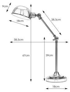 Markslöjd 108583 - Stolná lampa PORTLAND 1xE27/40W/230V lesklý chróm