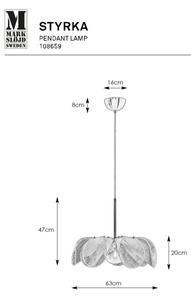Markslöjd 108659 - Luster na lanku STYRKA 1xE27/40W/230V pr. 63 cm béžová
