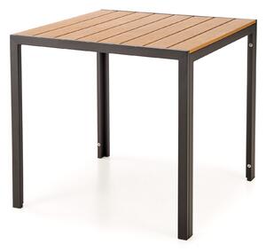 HALMAR Záhradný stôl Fierro 80 cm hnedý/čierny