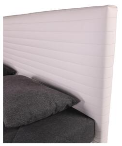 Posteľ s matracom PETTIGO biela/sivá, 160x200 cm