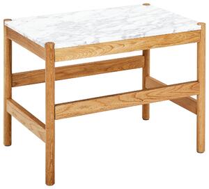 KONFERENČNÝ STOLÍK, prírodná farba, biela, drevo, kameň, 60/42/40 cm MID.YOU - Stolíky do obývačky, Online Only