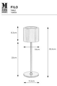 Markslöjd 108658 - LED Stmievateľná nabíjacia lampa FILO LED/2W/5V IP44 30 cm biela