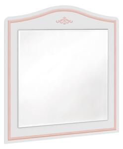 Zásuvková komoda so zrkadlom Betty - biela/ružová