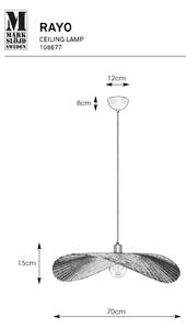 Markslöjd 108677 - Luster na lanku RAYO 1xE27/40W/230V béžová/bambus