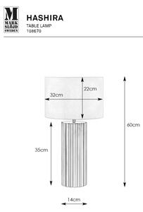 Markslöjd 108670 - Stolná lampa HASHIRA 1xE27/40W/230V biela/čierna