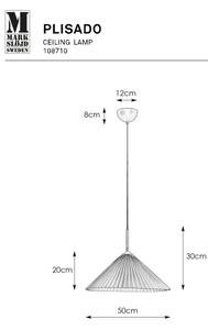 Markslöjd 108710 - Luster na lanku PLISADO 1xE27/40W/230V pr. 50 cm béžová