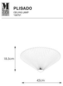 Markslöjd 108701 - Stropné svietidlo PLISADO 3xE14/40W/230V pr. 42 cm biela