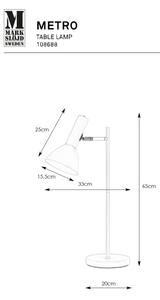 Markslöjd 108688 - Stolná lampa METRO 1xE27/40W/230V biela