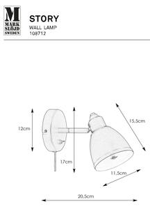 Markslöjd 108712 - Nástenná lampa STORY 1xE14/40W/230V čierna
