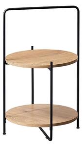 Príručný stolík, dub/čierna, EMRIO
