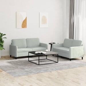 Maison Exclusive – 2-dielna sedacia súprava, svetlosivá, zamatová