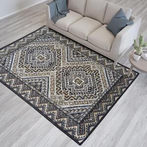 Dizajnový koberec s aztéckym vzorom Sivá