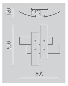 Gea Luce LARA P P arg - Stropné svietidlo LARA 2xE27/52W/230V 50 cm strieborná